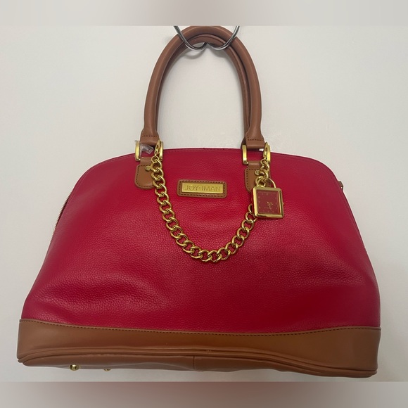 Joy & IMAN Red and Tan Women\'s Handbag